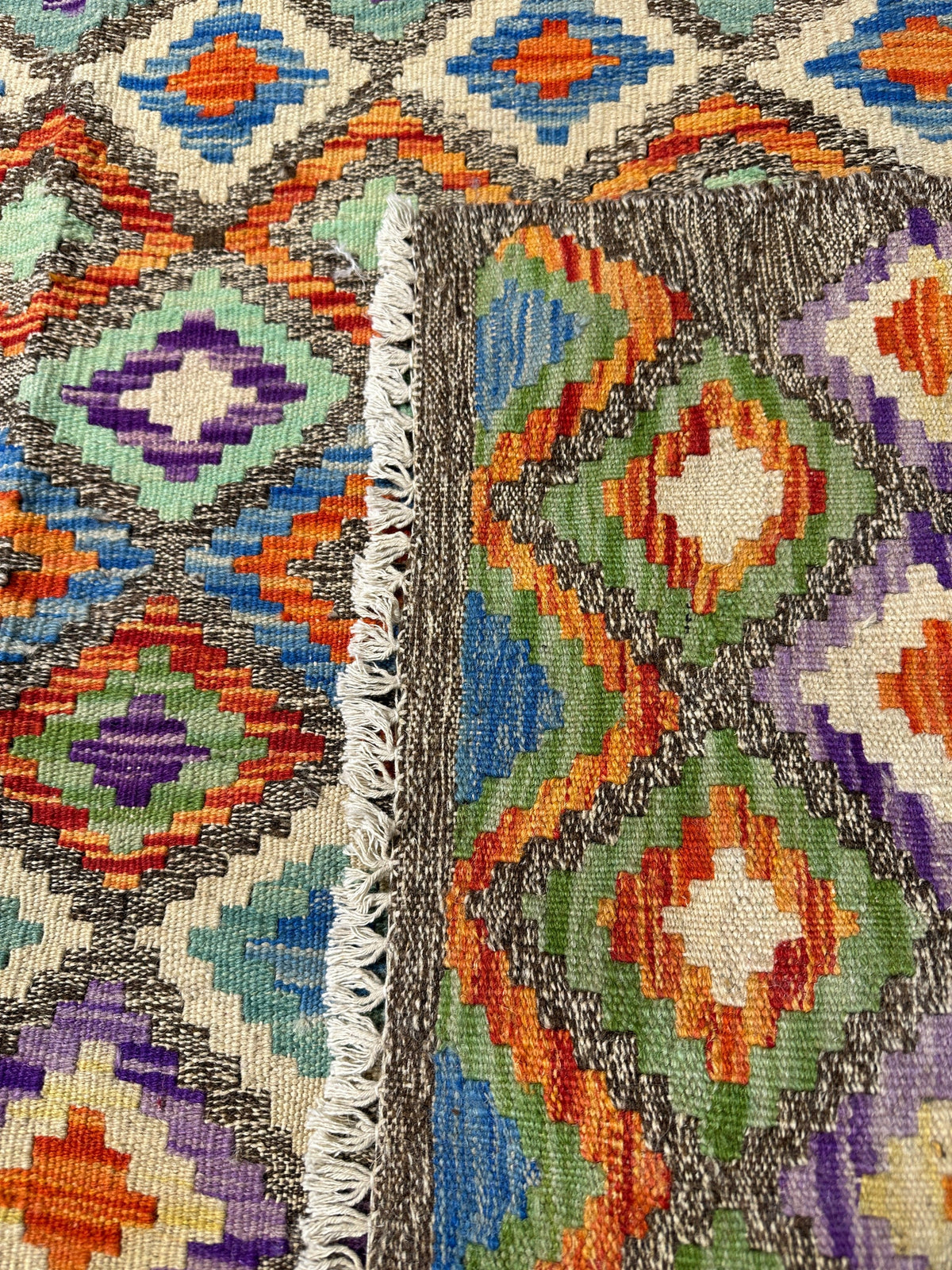 Chobi Kilim Rug - 200 cm x 158 cm