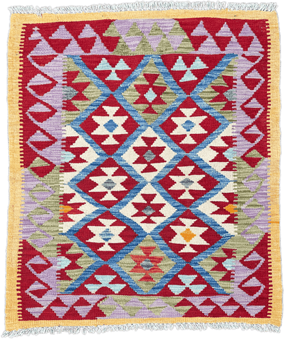 Chobi Kilim Rug - 112 cm x 94 cm