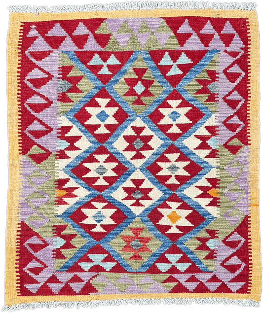 Chobi Kilim Rug - 112 cm x 94 cm
