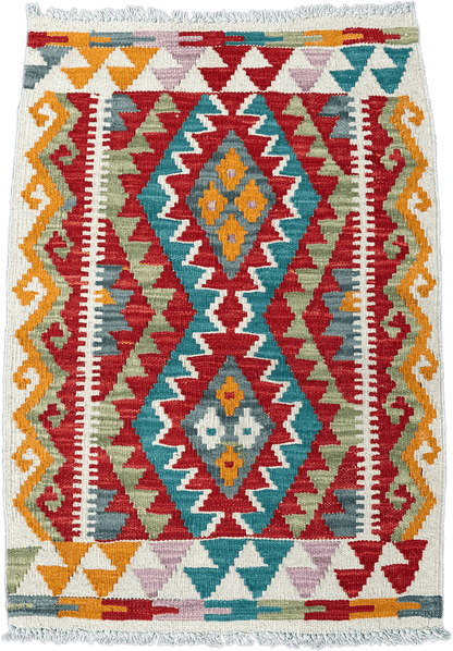 Chobi Kilim Rug - 87 cm x 61 cm