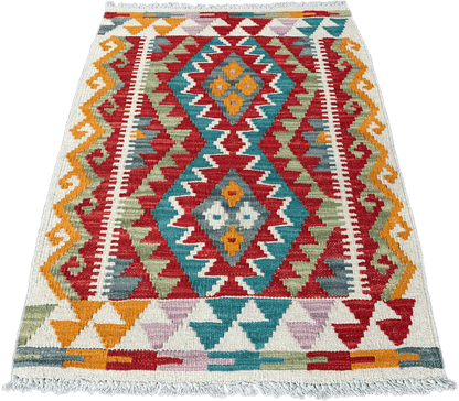 Chobi Kilim Rug - 87 cm x 61 cm