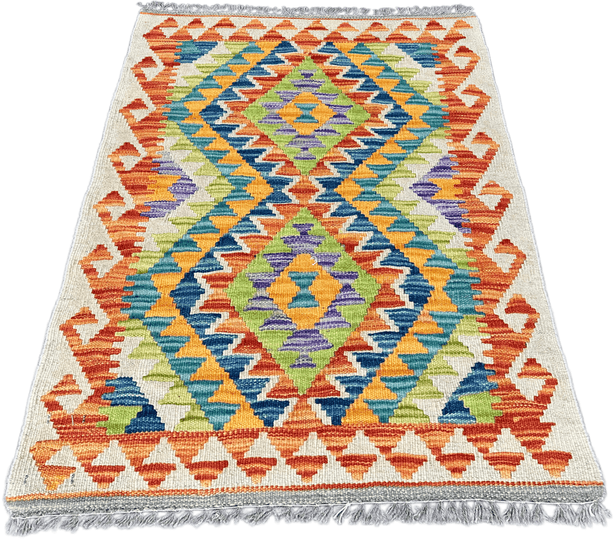 Chobi Kilim Rug - 87 cm x 60 cm