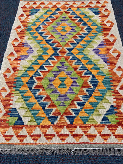 Chobi Kilim Rug - 87 cm x 60 cm