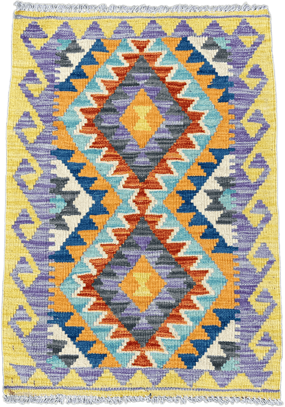 Chobi Kilim Rug - 88 cm x 61 cm
