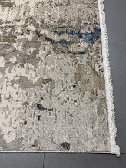Paradise 1 Modern Beige & Blue Rug