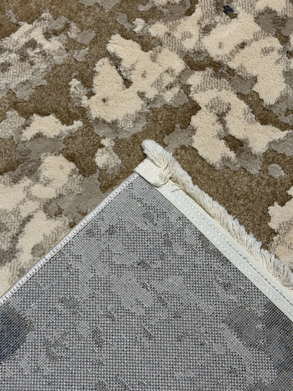 Paradise 1 Modern Beige & Blue Rug