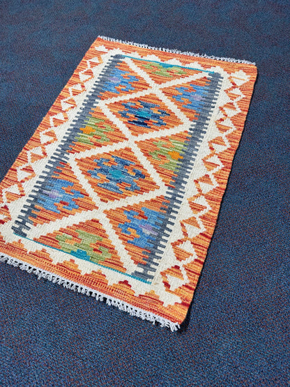 Chobi Kilim Rug - 85 cm x 60 cm
