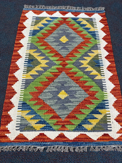 Chobi Kilim Rug - 89 cm x 61 cm