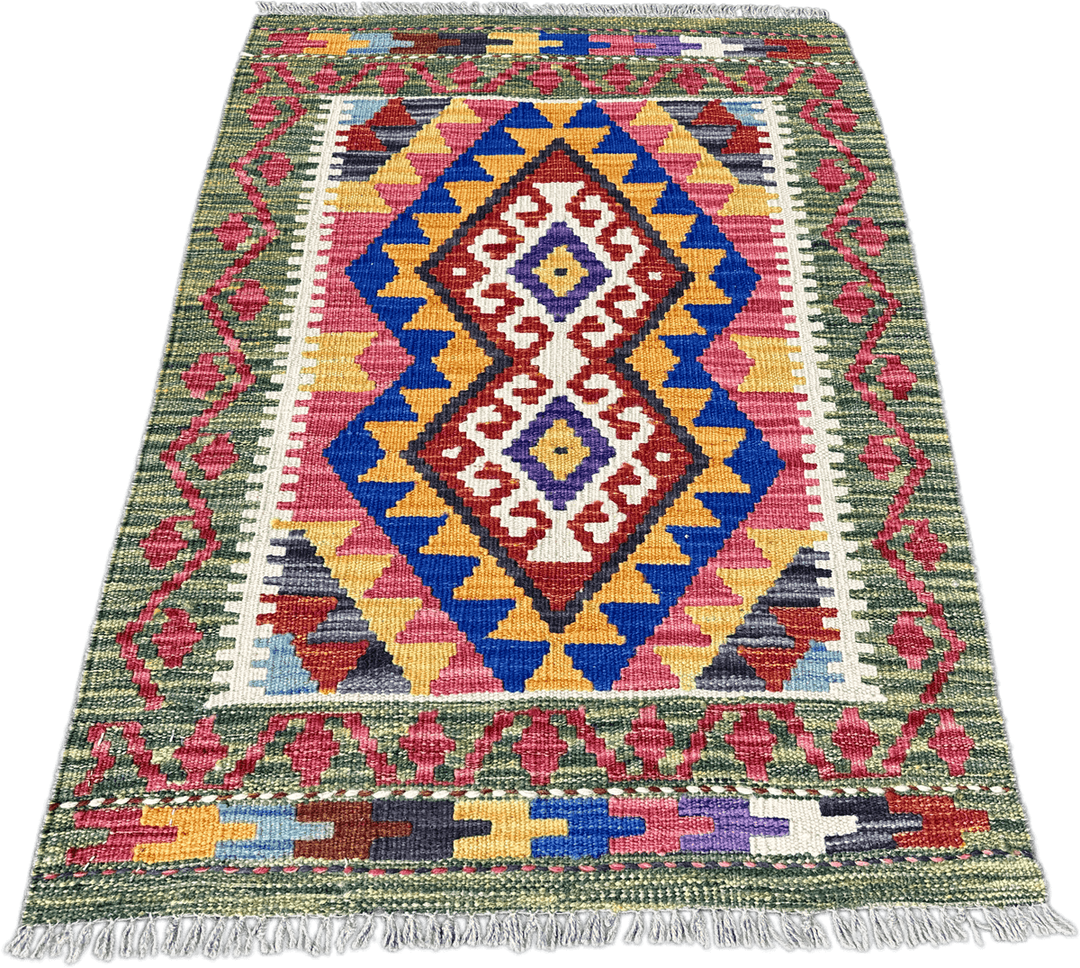 Chobi Kilim Rug - 92 cm x 61 cm