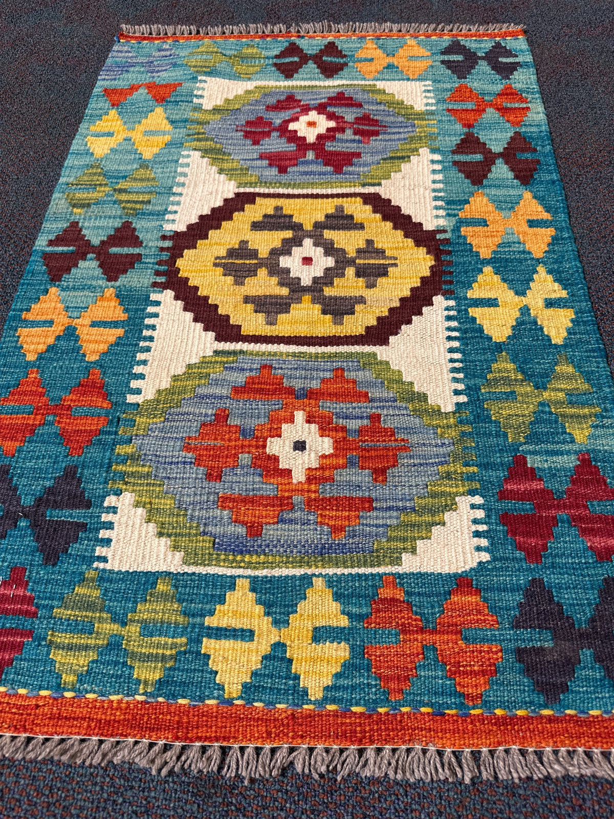Chobi Kilim Rug - 91 cm x 61 cm
