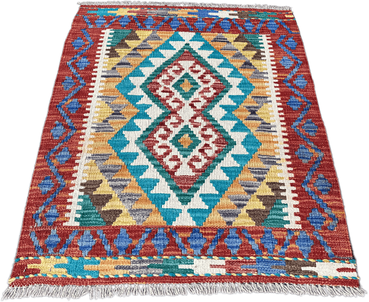 Chobi Kilim Rug - 83 cm x 64 cm