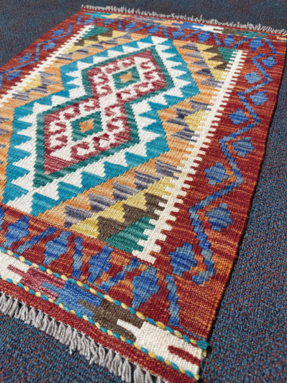 Chobi Kilim Rug - 83 cm x 64 cm