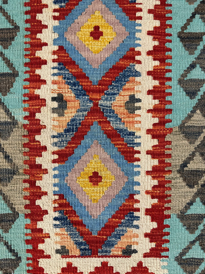 Chobi Kilim Rug - 96 cm x 56 cm