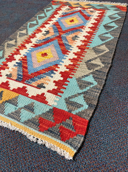 Chobi Kilim Rug - 96 cm x 56 cm