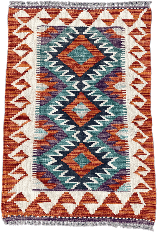 Chobi Kilim Rug - 85 cm x 58 cm