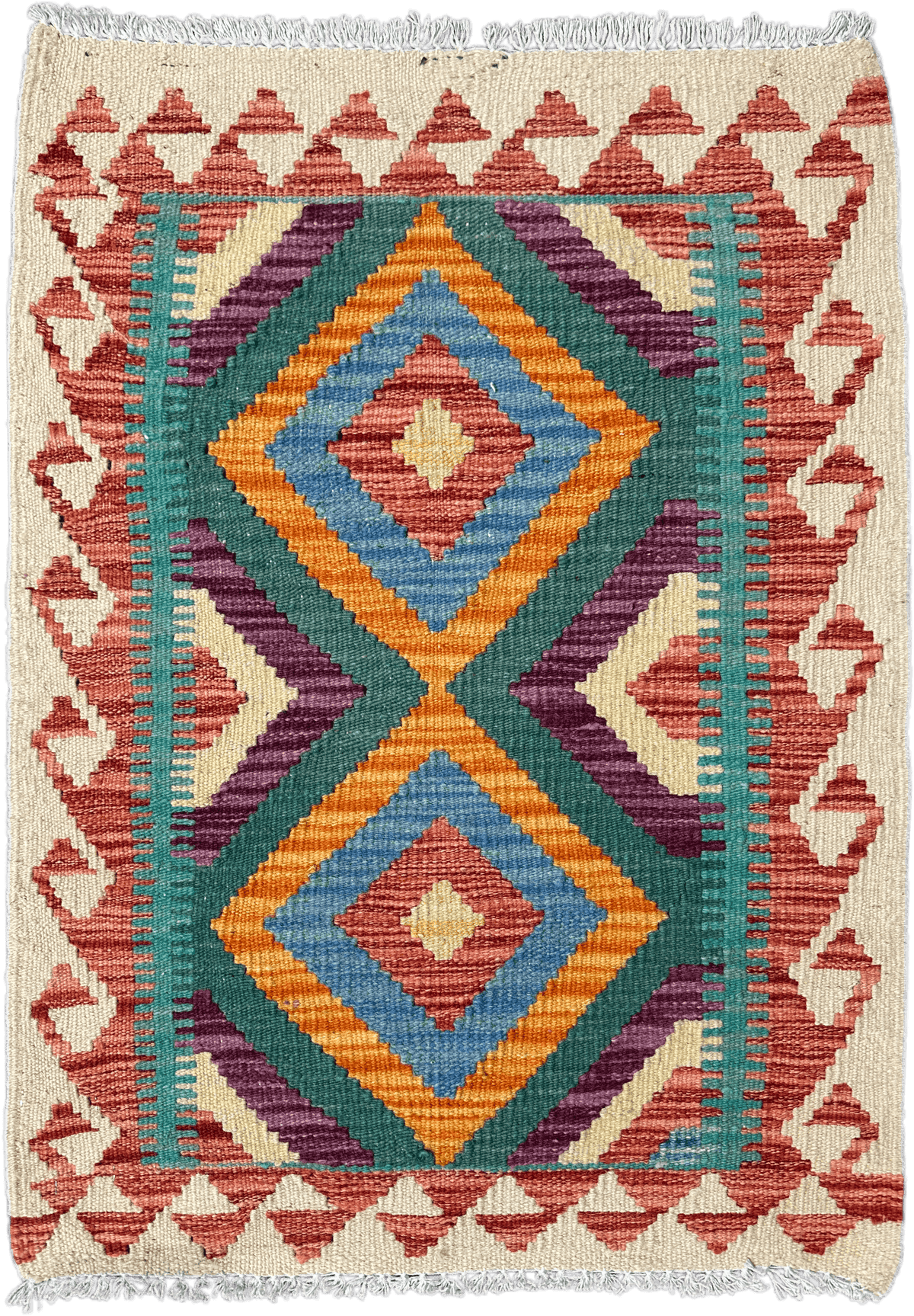 Chobi Kilim Rug - 87 cm x 60 cm