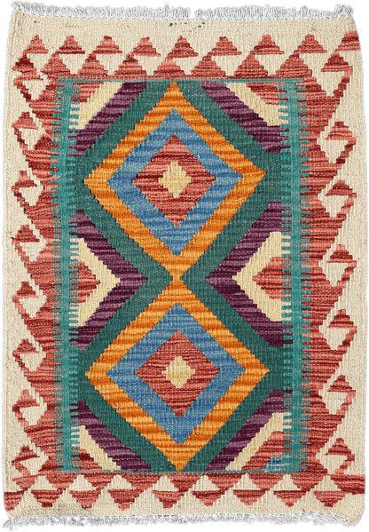 Chobi Kilim Rug - 87 cm x 60 cm
