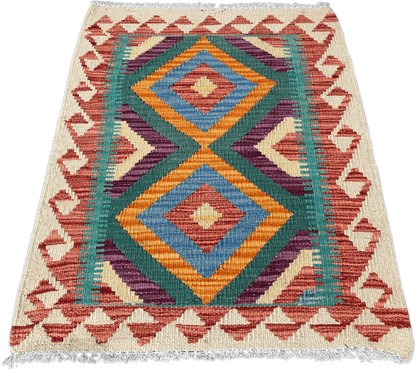 Chobi Kilim Rug - 87 cm x 60 cm