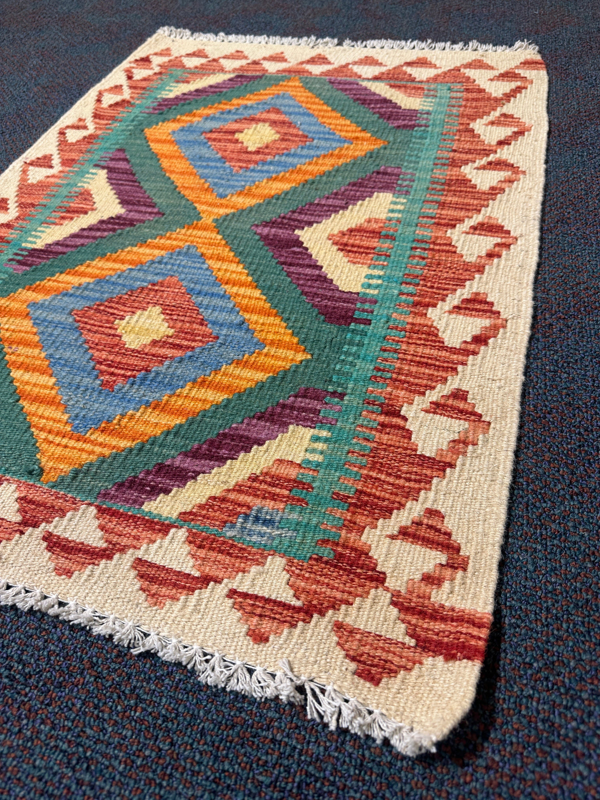 Chobi Kilim Rug - 87 cm x 60 cm