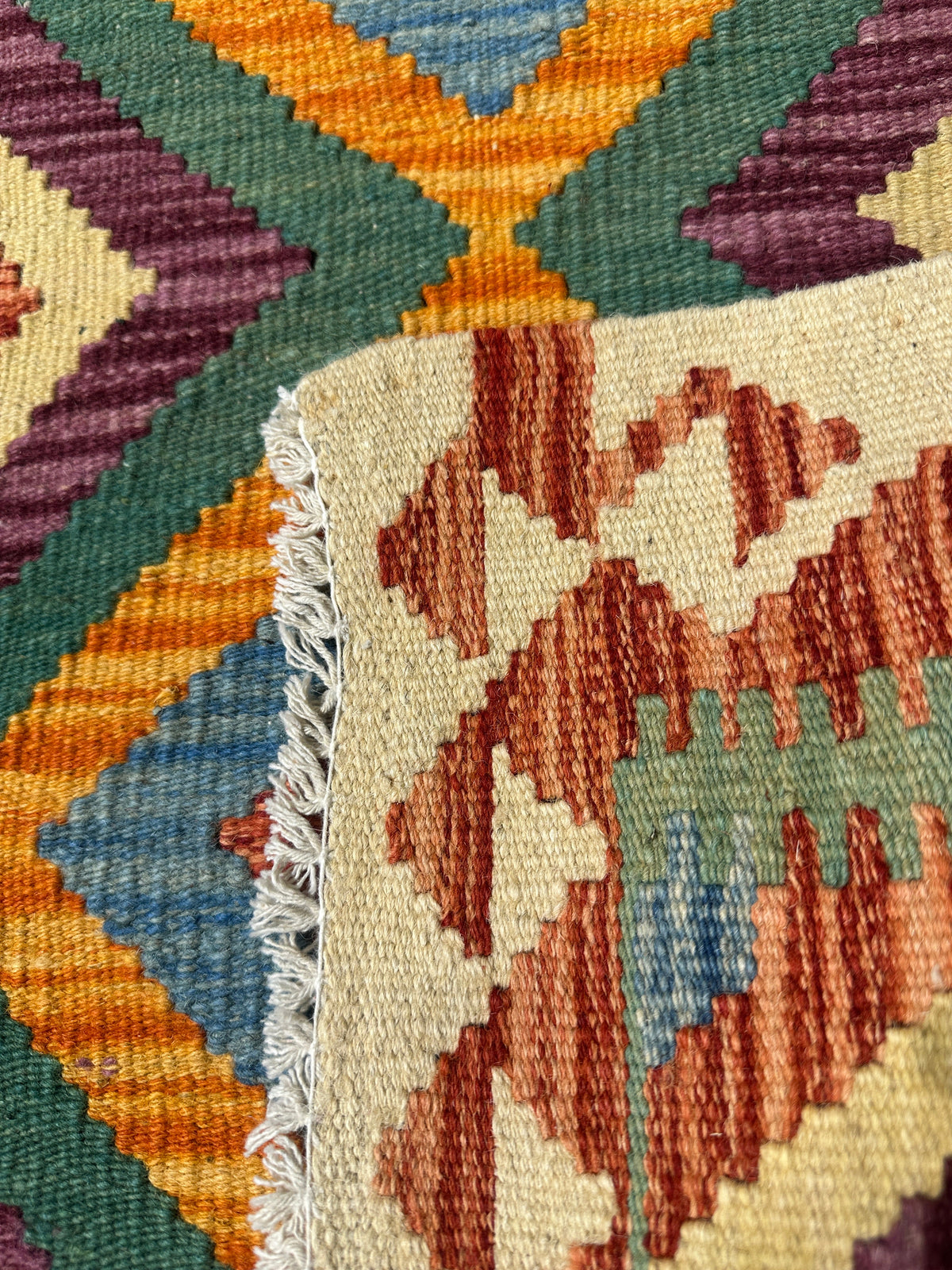 Chobi Kilim Rug - 87 cm x 60 cm