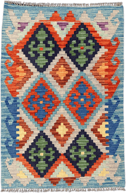 Chobi Kilim Rug - 116 cm x 80 cm