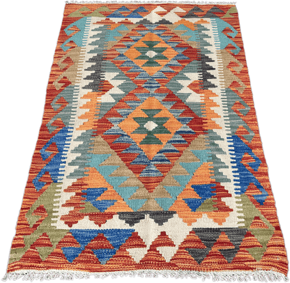 Chobi Kilim Rug - 124 cm x 77 cm