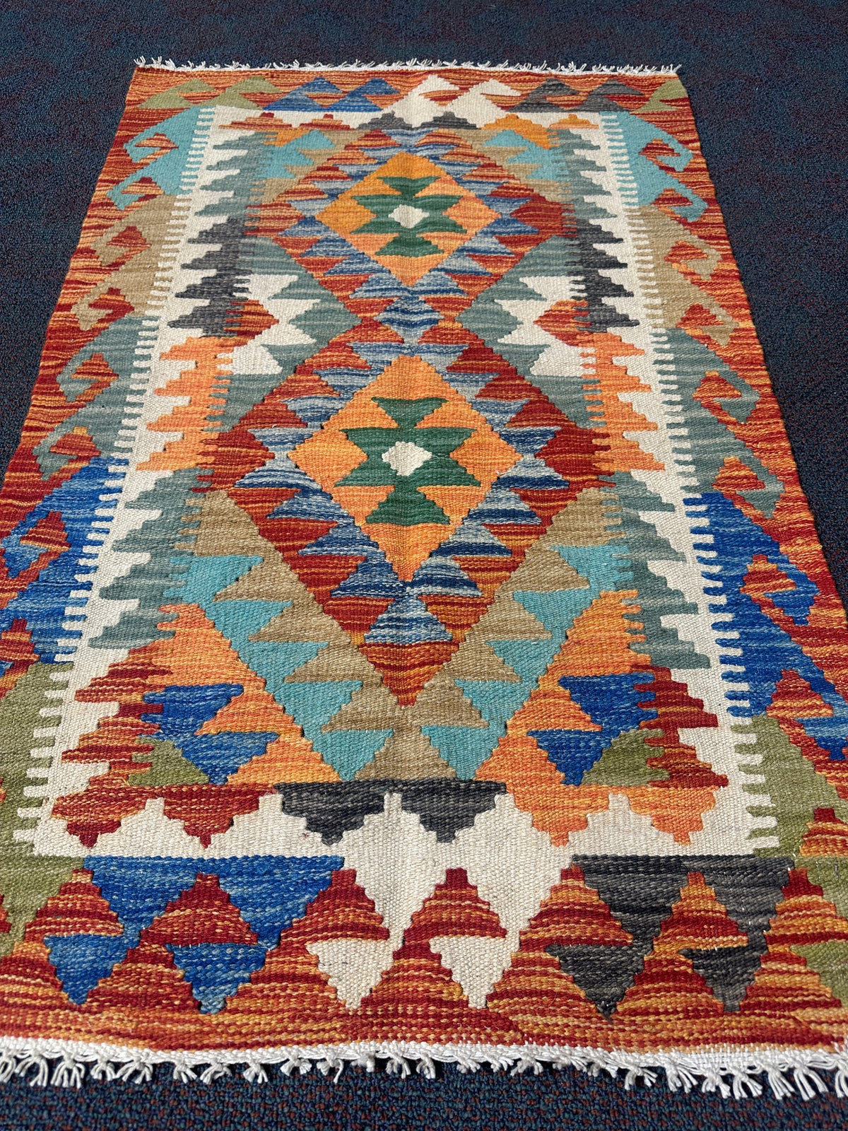 Chobi Kilim Rug - 124 cm x 77 cm