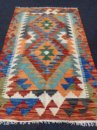 Chobi Kilim Rug - 124 cm x 77 cm
