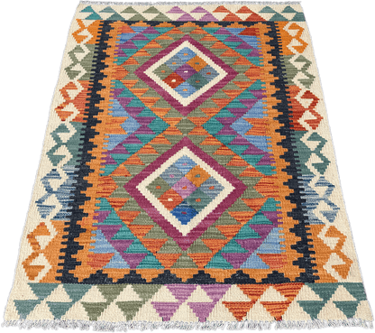 Chobi Kilim Rug - 116 cm x 84 cm