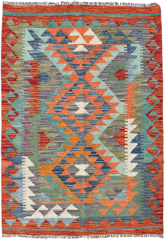 Chobi Kilim Rug - 124 cm x 88 cm