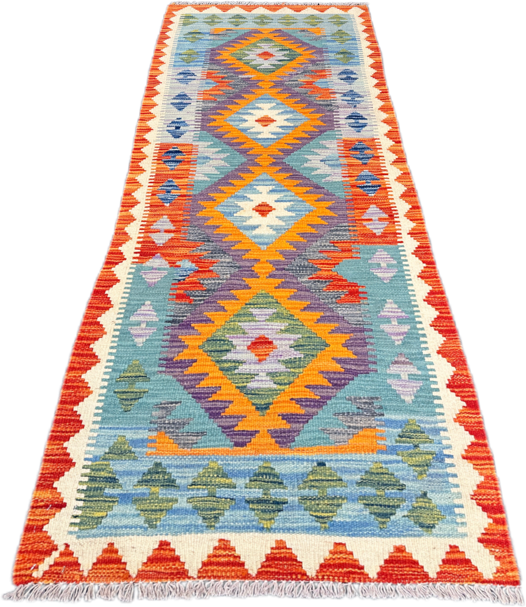 Chobi Kilim Rug - 200 cm x 67 cm