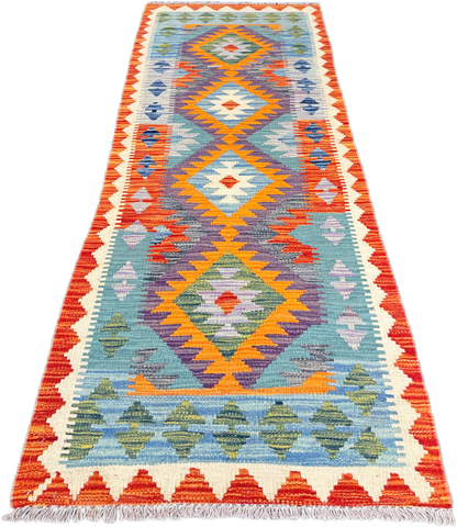 Chobi Kilim Rug - 200 cm x 67 cm