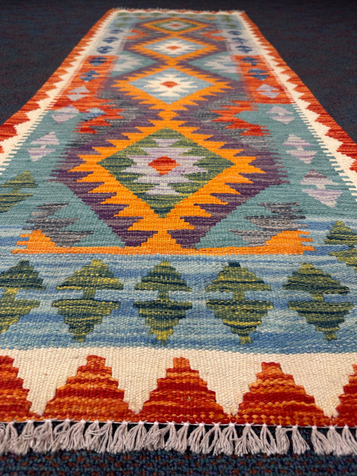 Chobi Kilim Rug - 200 cm x 67 cm