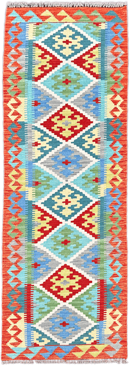 Chobi Kilim Rug - 196 cm x 70 cm