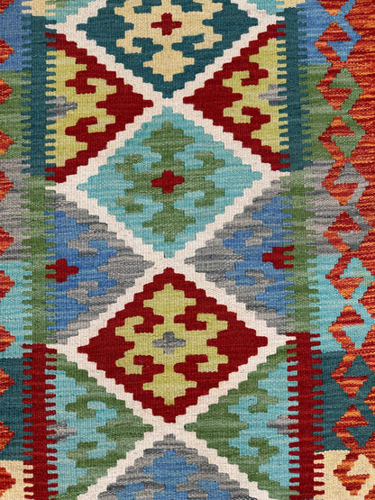 Chobi Kilim Rug - 196 cm x 70 cm