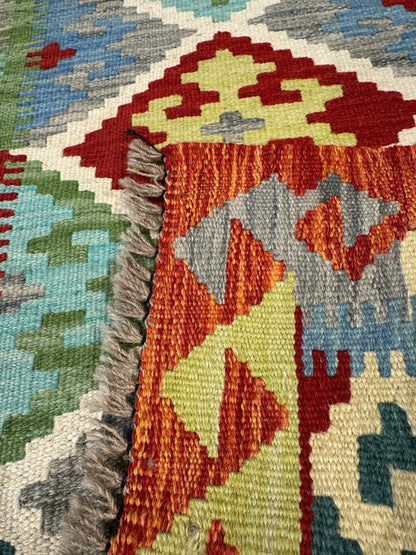 Chobi Kilim Rug - 196 cm x 70 cm