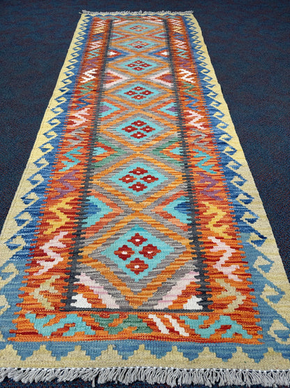 Chobi Kilim Rug - 198 cm x 70 cm
