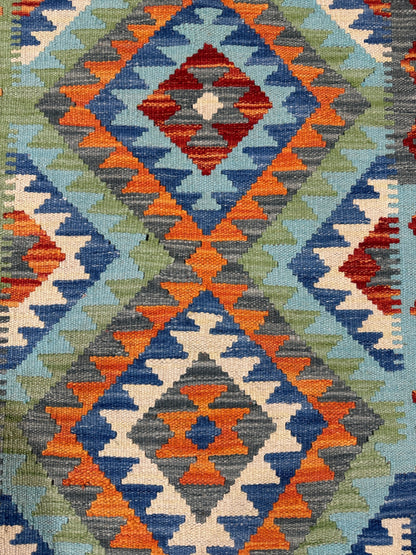 Chobi Kilim Rug - 196 cm x 60 cm