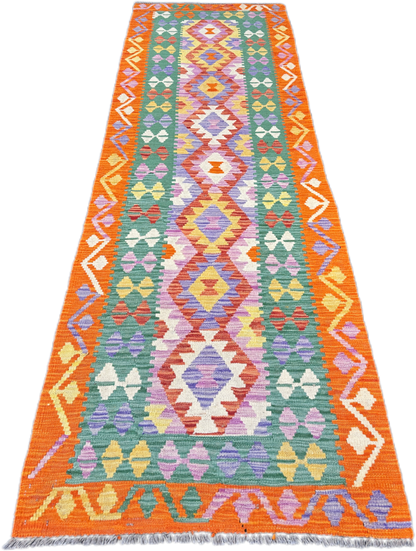 Chobi Kilim Rug - 295 cm x 83 cm