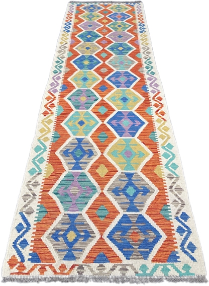 Chobi Kilim Rug - 300 cm x 82 cm