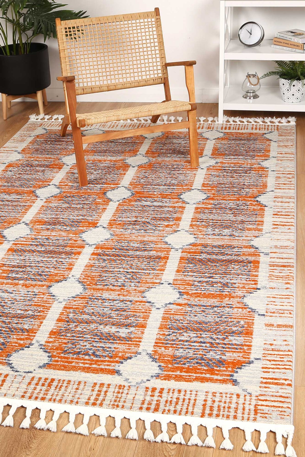 Nasca Rust Contemporary Designer Rug