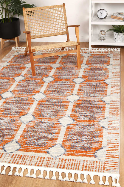 Nasca Rust Contemporary Designer Rug