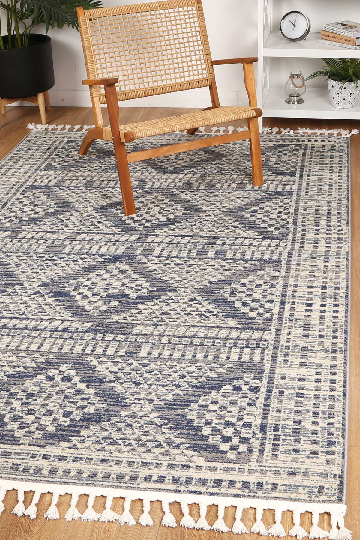 Jauja Blue Contemporary Designer Rug
