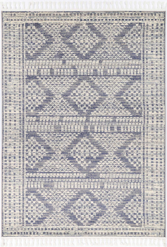 Jauja Blue Contemporary Designer Rug
