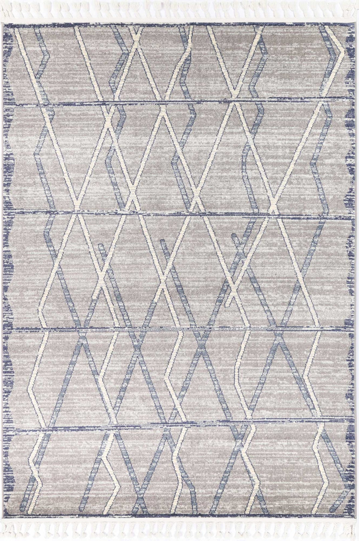 Tupzia Blue & Grey Contemporary Designer Rug