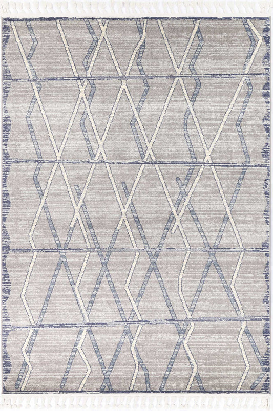 Tupzia Blue & Grey Contemporary Designer Rug