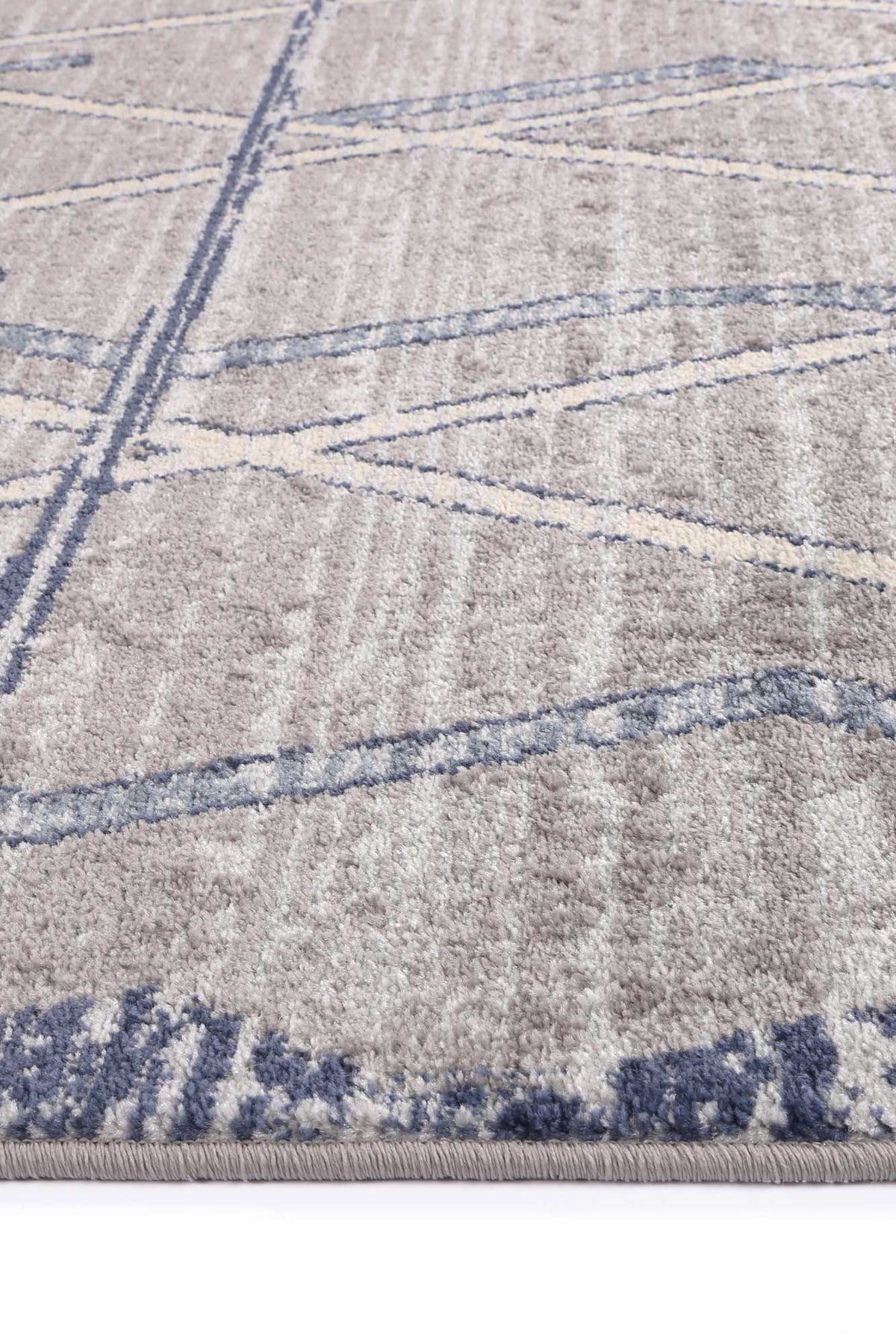 Tupzia Blue & Grey Contemporary Designer Rug