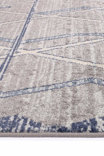 Tupzia Blue & Grey Contemporary Designer Rug