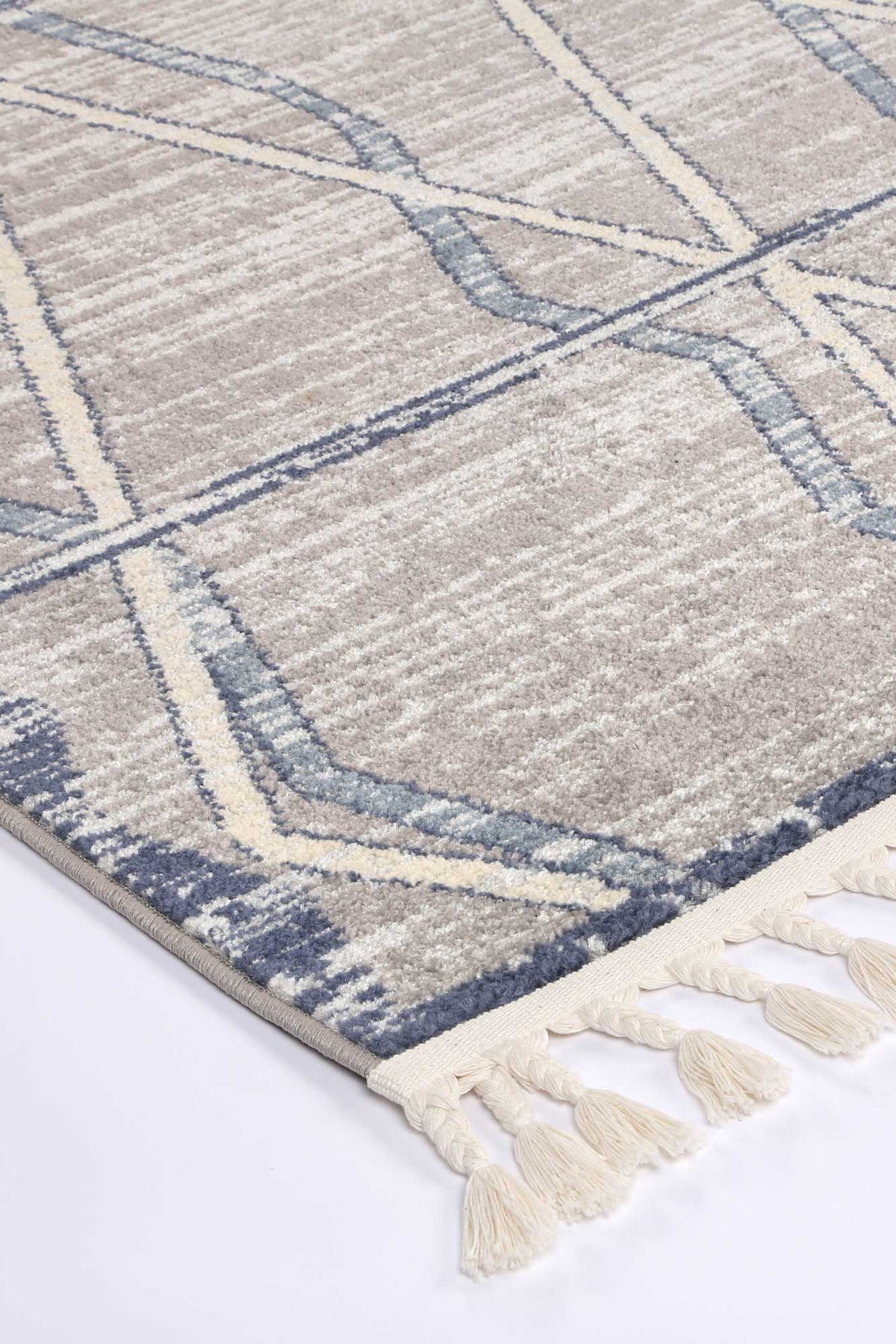 Tupzia Blue & Grey Contemporary Designer Rug
