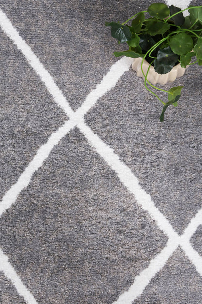 Kimberley 1 Trellis Grey Rug